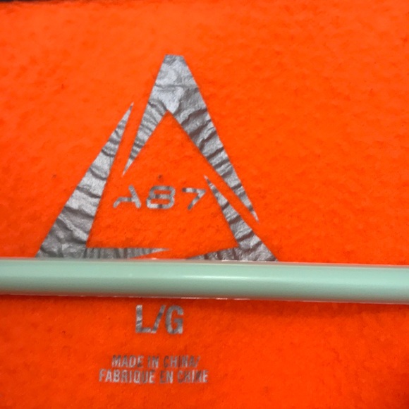 Men’s A87 half zip hoodie orange and gray - Picture 2 of 4